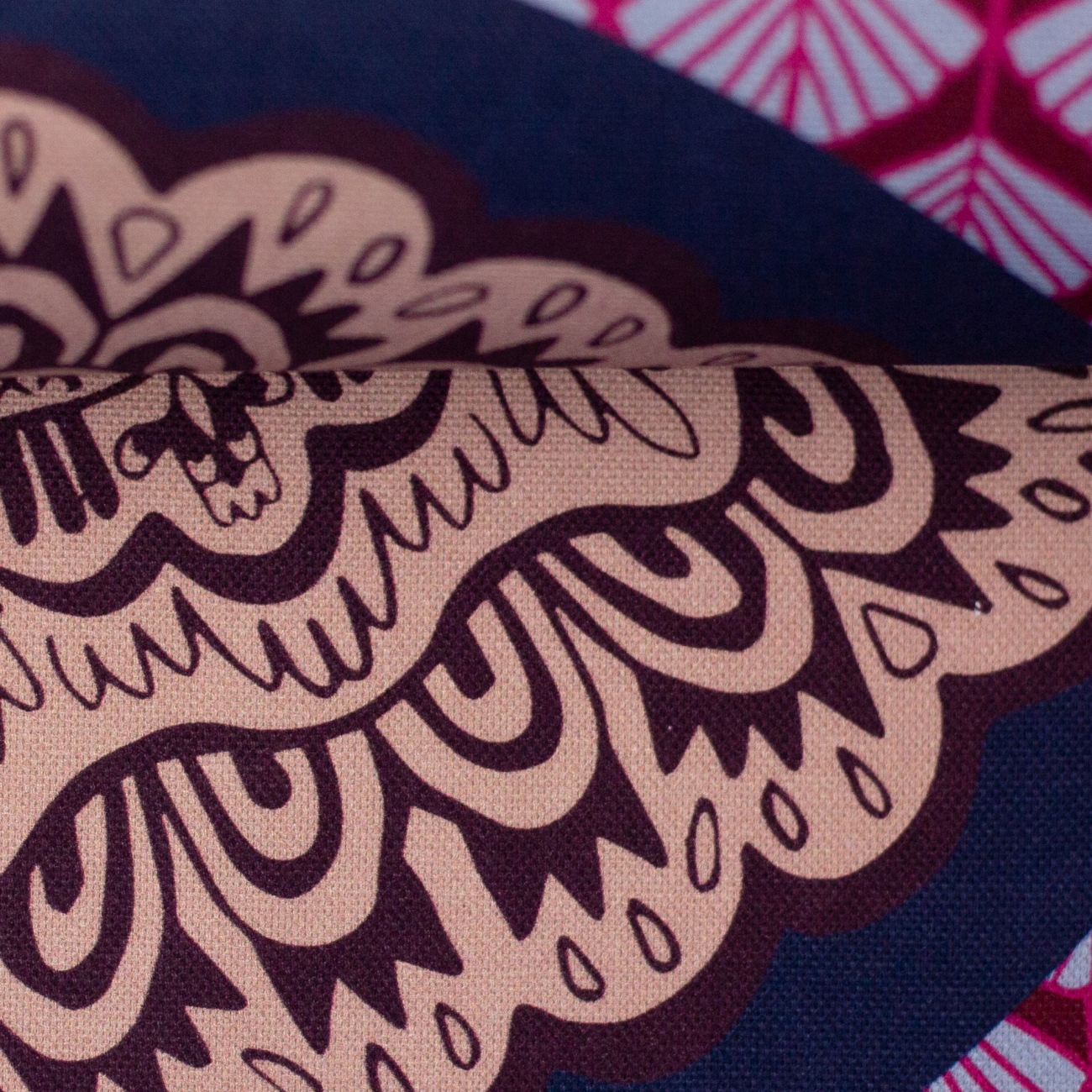 Canvas Swafing -  Pillow Party 2023 - Bunt-Bordeaux - by Jolijou - Panel